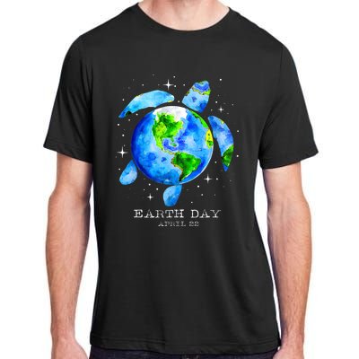 Earth Day 2024 Restore Earth Sea Turtle Art Save The Planet Adult ChromaSoft Performance T-Shirt