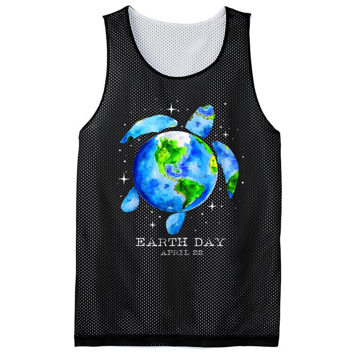 Earth Day 2024 Restore Earth Sea Turtle Art Save The Planet Mesh Reversible Basketball Jersey Tank