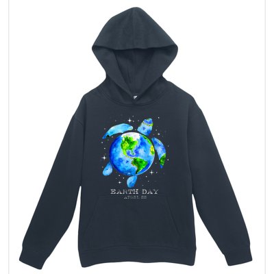 Earth Day 2024 Restore Earth Sea Turtle Art Save The Planet Urban Pullover Hoodie