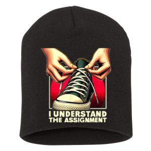 Election Day 2024 I Understand The Assignment Kamala Harris Short Acrylic Beanie