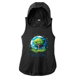 Earth Day 2024 Environmental International Awareness Ladies PosiCharge Tri-Blend Wicking Draft Hoodie Tank