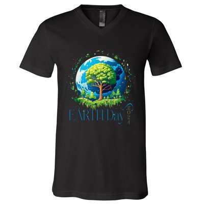 Earth Day 2024 Environmental International Awareness V-Neck T-Shirt