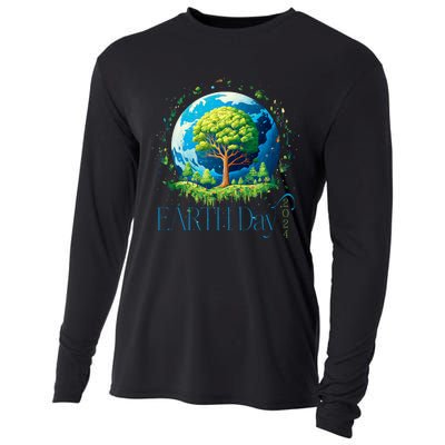 Earth Day 2024 Environmental International Awareness Cooling Performance Long Sleeve Crew