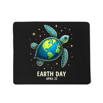 Earth Day 2025 Restore Earth Sea Turtle Art Save the Planet Mousepad