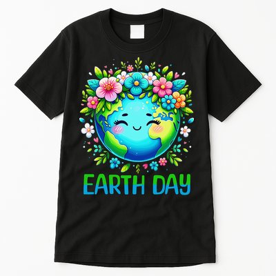 Earth Day 2025 Flower Crowns  Women  Save Earth Tall T-Shirt
