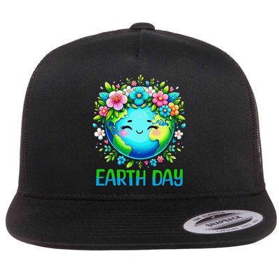 Earth Day 2025 Flower Crowns  Women  Save Earth Flatbill Hat