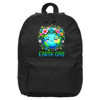 Earth Day 2025 Flower Crowns  Women  Save Earth 16 in Basic Backpack