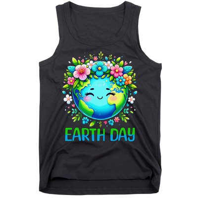 Earth Day 2025 Flower Crowns  Women  Save Earth Tank Top