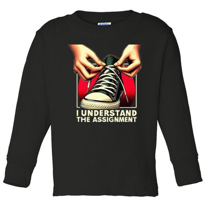 Election Day 2024 I Understand The Assignment Kamala Harris Toddler Long Sleeve Shirt