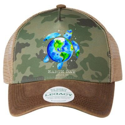 Earth Day 2025 Restore Earth Sea Turtle Art Save The Planet Legacy Tie Dye Trucker Hat