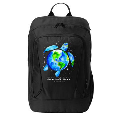 Earth Day 2025 Restore Earth Sea Turtle Art Save The Planet City Backpack