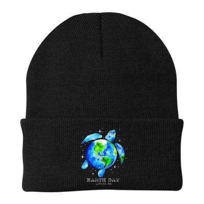 Earth Day 2025 Restore Earth Sea Turtle Art Save The Planet Beanie
