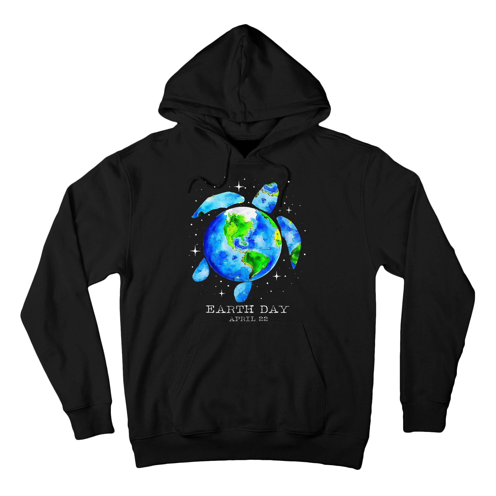 Earth Day 2025 Restore Earth Sea Turtle Art Save The Planet Tall Hoodie
