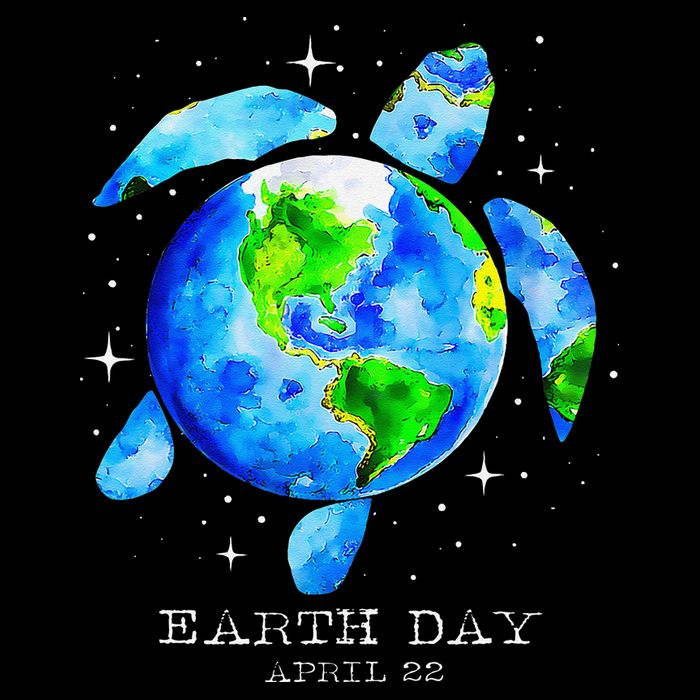 Earth Day 2025 Restore Earth Sea Turtle Art Save The Planet Short Acrylic Beanie