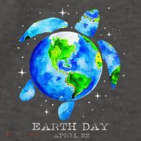 Earth Day 2025 Restore Earth Sea Turtle Art Save The Planet Vector Backpack