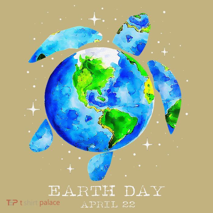 Earth Day 2025 Restore Earth Sea Turtle Art Save The Planet Button