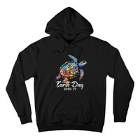 Earth Day 2024 Restore Earth Sea Turtle Art Save The Planet Hoodie