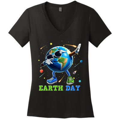 Earth Day 2024 Funny Earth Day Women's V-Neck T-Shirt