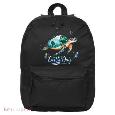 Earth Day 2025 Restore Earth Sea Turtle For Women 16 in Basic Backpack