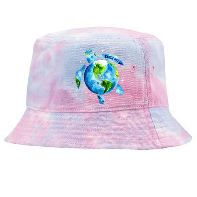 Earth Day 2024 Restore Earth Sea Turtle Art Save The Planet Tie-Dyed Bucket Hat