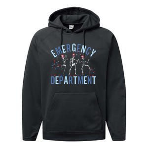 Emergency Department 4th July Er Nurse Performance Fleece Hoodie