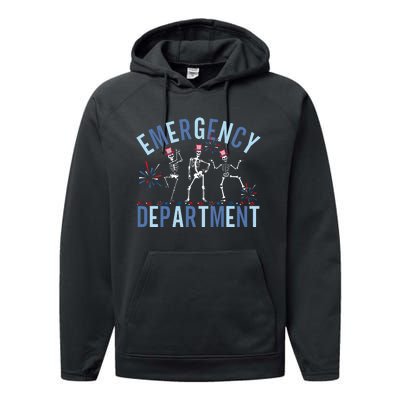 Emergency Department 4th July Er Nurse Performance Fleece Hoodie