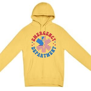 Emergency Departt 4th Of July Emergency Room Er Nurse Great Gift Premium Pullover Hoodie