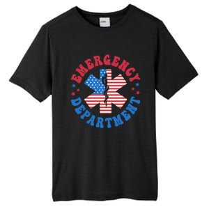 Emergency Departt 4th Of July Emergency Room Er Nurse Great Gift Tall Fusion ChromaSoft Performance T-Shirt