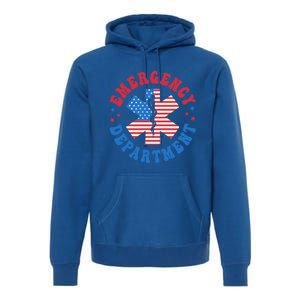 Emergency Departt 4th Of July Emergency Room Er Nurse Great Gift Premium Hoodie