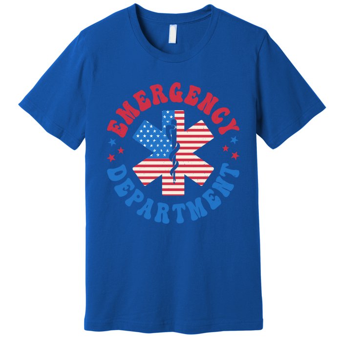 Emergency Departt 4th Of July Emergency Room Er Nurse Great Gift Premium T-Shirt