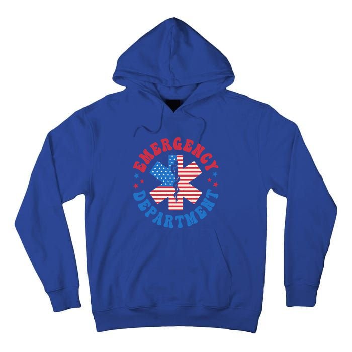 Emergency Departt 4th Of July Emergency Room Er Nurse Great Gift Tall Hoodie