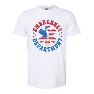 Emergency Departt 4th Of July Emergency Room Er Nurse Great Gift Softstyle CVC T-Shirt