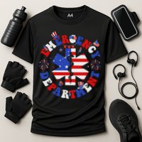 Emergency Department 4th Of July Usa Emergency Room Nurse Cooling Performance Crew T-Shirt