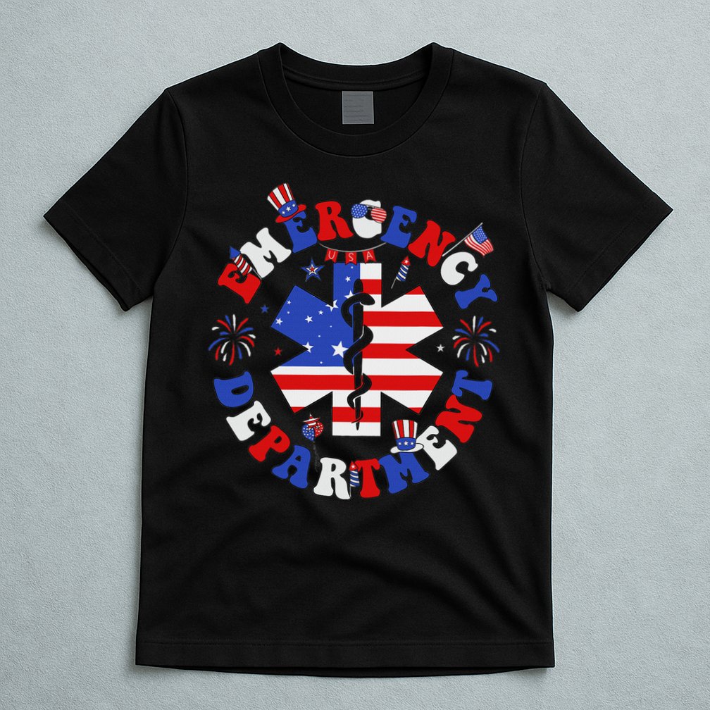 Emergency Department 4th Of July Usa Emergency Room Nurse T-Shirt