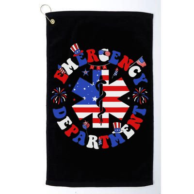 Emergency Department 4th Of July Usa Emergency Room Nurse Golf Towel