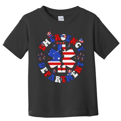 Emergency Department 4th Of July Usa Emergency Room Nurse Toddler T-Shirt