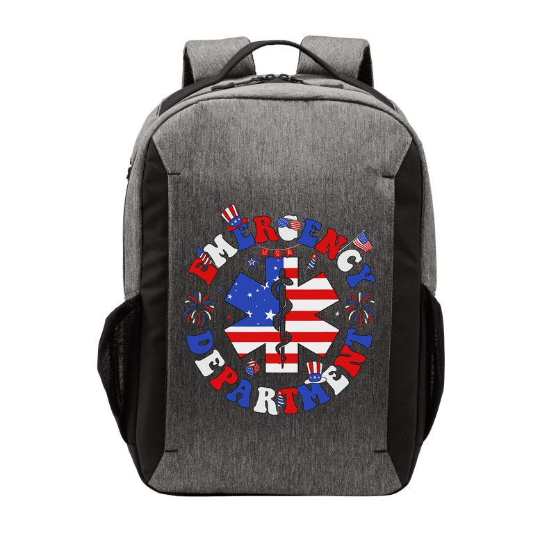 Emergency Department 4th Of July Usa Emergency Room Nurse Vector Backpack