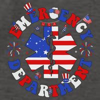 Emergency Department 4th Of July Usa Emergency Room Nurse Vector Backpack