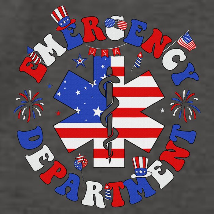 Emergency Department 4th Of July Usa Emergency Room Nurse Vector Backpack