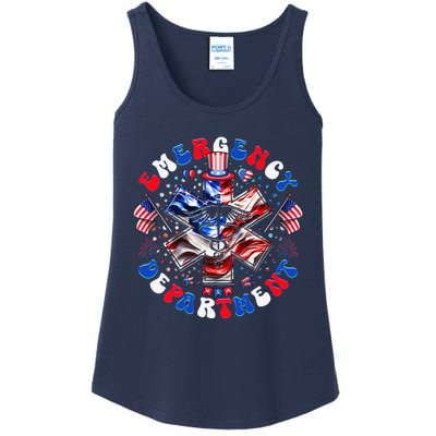 Emergency Department 4th Of July Usa Emergency Room Nurse Ladies Essential Tank