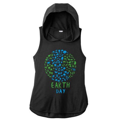 Earth Day 54th Earth Day 2024 Ladies PosiCharge Tri-Blend Wicking Draft Hoodie Tank