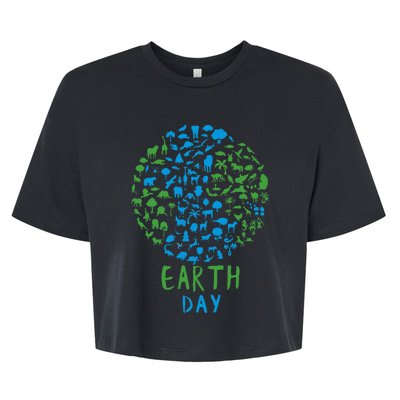 Earth Day 54th Earth Day 2024 Bella+Canvas Jersey Crop Tee