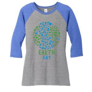 Earth Day 54th Earth Day 2024 Women's Tri-Blend 3/4-Sleeve Raglan Shirt