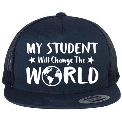 Earth Day 51th Anniversary Student Change World Teacher Gift Flat Bill Trucker Hat