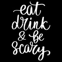 Eat Drink And Be Scary Funny Halloween Party Flatbill Hat