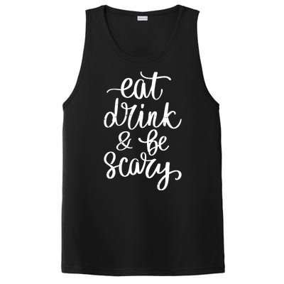 Eat Drink And Be Scary Funny Halloween Party PosiCharge Competitor Tank