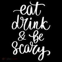 Eat Drink And Be Scary Funny Halloween Party Women's V-Neck T-Shirt