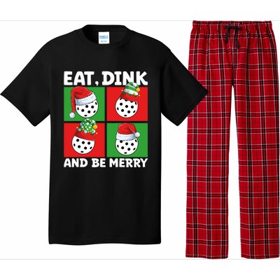 Eat Dink And Be Merry Cute Gift Holiday Pickleball Sport Lover Gift Pajama Set