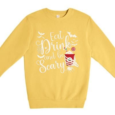 Eat Drink And Be Scary Christmas Holiday Goth Christmas Premium Crewneck Sweatshirt