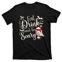 Eat Drink And Be Scary Christmas Holiday Goth Christmas T-Shirt